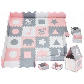    Moby-System PMF1 covoraș puzzle din spumă, 16 piese, 32x32x1 cm