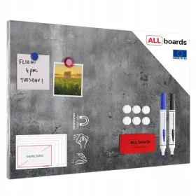   Placă magnetică ALLboards MetalBoards, aspect beton, 60 × 40 cm