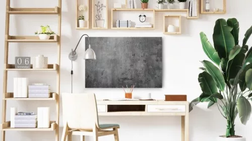 Placă magnetică ALLboards MetalBoards, aspect beton, 60 × 40 cm