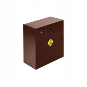   Dulap cu gaz maro JD-MetalBox 500 × 500 × 250 mm cu perete din spate și cheie