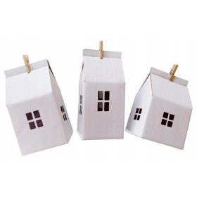  Case pentru CALENDAR ADVENT - Kraft alb 24 buc.