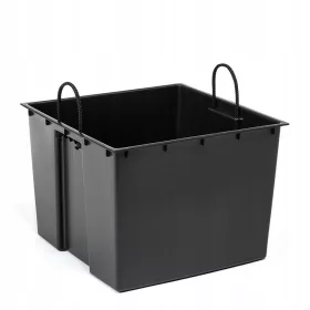    Ghiveci lamela 40 cm x 40 x 28 cm diametru 40 cm plastic negru
