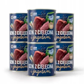    John Dog hrana umeda mistreti cu vitel si fructe de padure 6x800 g