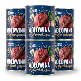  John Dog hrana umeda carne de vita cu afine 6x800 g
