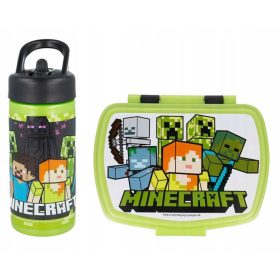    Stor Minecraft sticla 410 ml + Minecraft Lunch box Creeper lunch box
