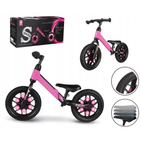  Bicicleta de echilibru Qplay Spark 12", roz
