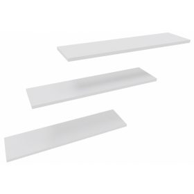  Raft din lemn laminat Marand 80 x 15 cm alb