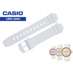  Curea CASIO LRW-250 LRW-250H, alb lucios 12mm