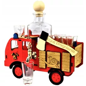    Camion de pompieri Potolește-ți setea Carafa Tap Ochelari Pandantiv gratuit