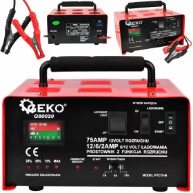  Redresor pornire Geko G80020 75 A 6/12 V