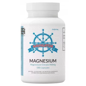   Supliment Navigator Magnez 400 mg Citrat de Magneziu, 180 Capsule Vegetale