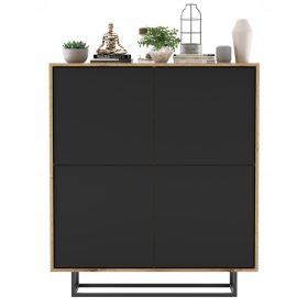  Comodă TV Loft, dulap MAT Loft wotan grafit, 113 cm