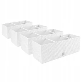    Ghiveci de flori Prosperplast 206 cm x 19,5 x 18,5 cm plastic alb