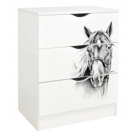  Comoda Leomark Roma 60 x 42 x 78cm alb