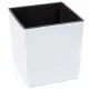  Ghiveci lamela 24,7 cm x 24,7 x 25,6 cm diametru 24,7 cm plastic alb