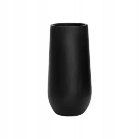    Ghivece de ceramică 35 cm x 35 x 70 cm fibră de sticlă neagră