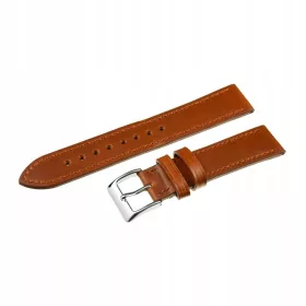 Curea de ceas din piele maro vintage de 22 mm