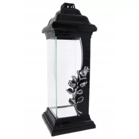  Lumanare alba cu trandafir ZPZ, 38 cm