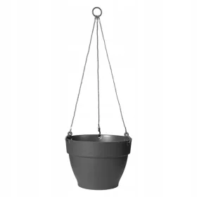    Ghiveci de flori Elho, 18 cm, diametru 26 cm, plastic grafit