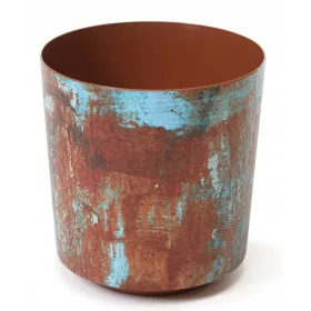    Ghiveci lamela 25 cm x 25 x 27 cm plastic nuante de albastru, nuante de portocaliu, multicolor