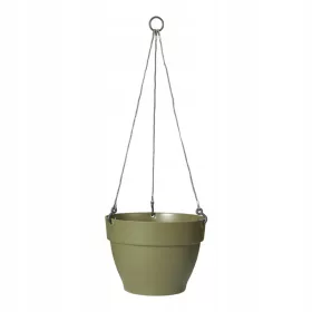   Ghiveci de flori Elho, 18 cm, diametru 26 cm, plastic, nuante de verde