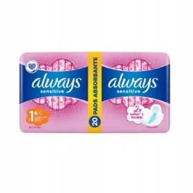    Always Sensitive Servetele sanitare normale cu aripioare, 20 buc.
