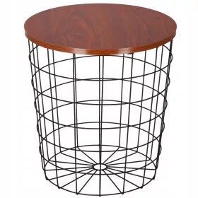    Masuta de cafea Springos Masuta de cafea rotunda 42 x 42 x 45cm neagra