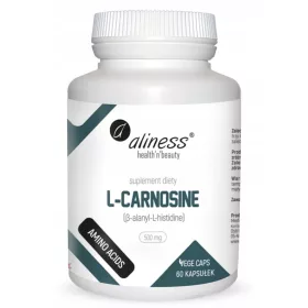   L-Carnosina Aliness 500mg - Supliment de Calitate Superioară pentru Vegani, 60 Capsule VEGE