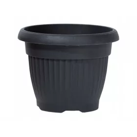    Ghiveci Prosperplast 40 cm x 40 x 31,5 cm diametru 40 cm plastic nuante de gri si argintiu
