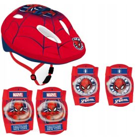    Casca de bicicleta rosie Spider-Man Seven 9057 + seturi de protectie Marvel 9063 universale
