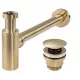 Sifon chiuveta din alama Rea REA-A8586 cu dop click-clack, auriu periat