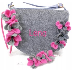    Geanta copii Tomasz Siekański Nuante de roz, Nuante de gri si argintiu