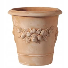    Ghiveci Polnix 55 cm x 54 x 55 cm diametru 54 cm ceramica nuante de maro si bej