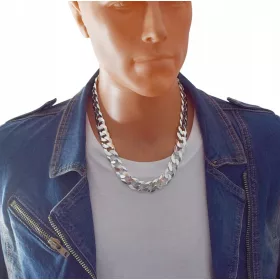    Lanț cu diamante din argint, cu lățime de 1,50 cm, cu gravură gratuit