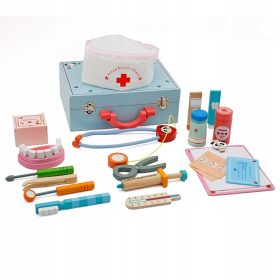  SET DOCTOR DIN LEMN, VALIZĂ, INSTRUMENTE