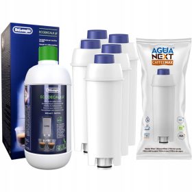    Detartrant Delonghi + 5x filtru Agua Next pentru aparatul de cafea Delonghi