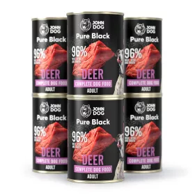  John Dog Pure Black hrana adult mono cerb 6x400 g