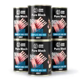  John Dog Pure Black hrana adult miel 6x400g