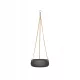  Ghivece de ceramică 24 cm x 24 x 9 cm diametru 24 cm fibră de sticlă + ciment, nisip și piatră neagră măcinată