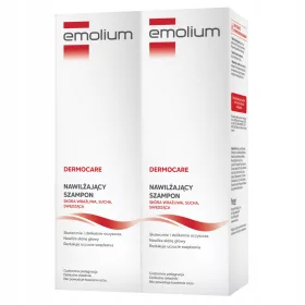   Emolium Dermocare - Șampon Hidratant pentru Piele Sensibilă, 400 ml, Set de 3