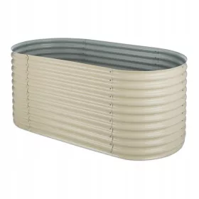  Ghiveci de flori Blumfeldt 100 cm x 200 x 80 cm metal crem