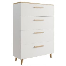  Comodă Matkam Perlavita 80 x 40 x 112cm alb mat