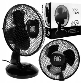    VENTILATOR VENTILATOR BIROUL NEGRU OSCILATIE SILENCIoasa SI PUTERNICA 27 CM