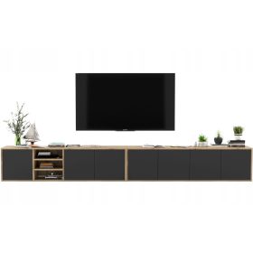  Suport TV suspendat Comodă TV Loft Negru MAT 300