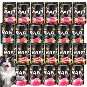  RAFI CAT hrana umeda pentru pisici MIX DE Arome 24x400 g
