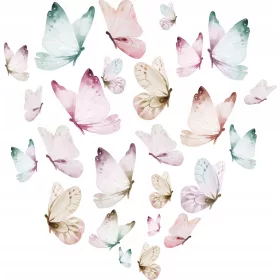  Autocolante pentru copii Set Fluturi pastel