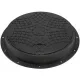 Capac BabylonPlast A15B6080C1 cu cadru 800 mm și deschidere 600 mm, PE negru