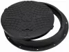 Capac BabylonPlast A15B6080C1 cu cadru 800 mm și deschidere 600 mm, PE negru