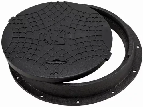Capac BabylonPlast A15B6080C1 cu cadru 800 mm și deschidere 600 mm, PE negru