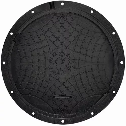 Capac BabylonPlast A15B6080C1 cu cadru 800 mm și deschidere 600 mm, PE negru